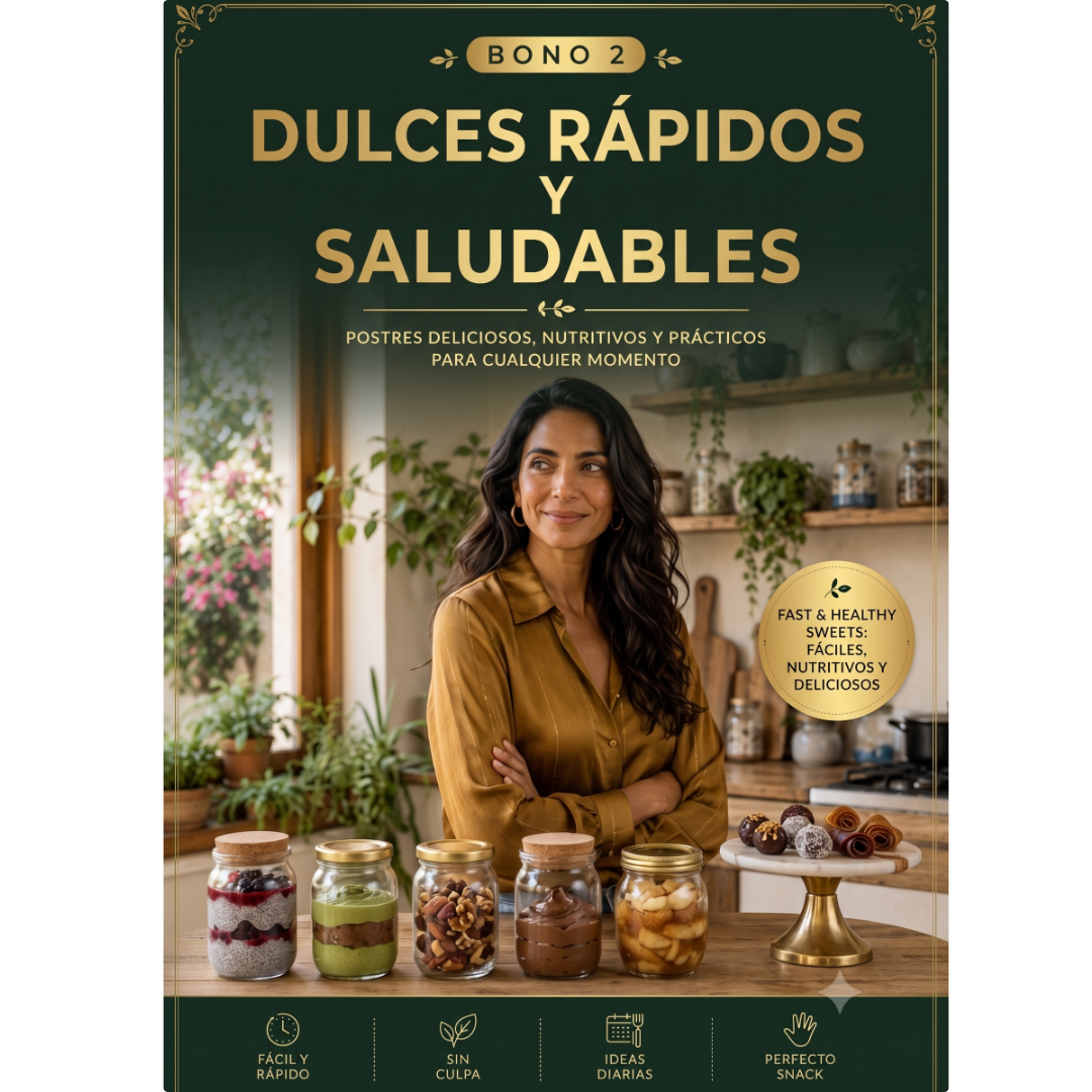 Mockup del bono Dulces Rápidos y Saludables
